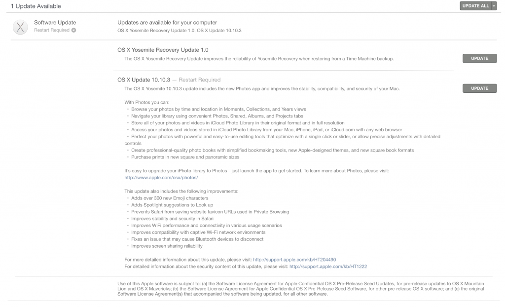 „OS X Yosemite 10.10.3“