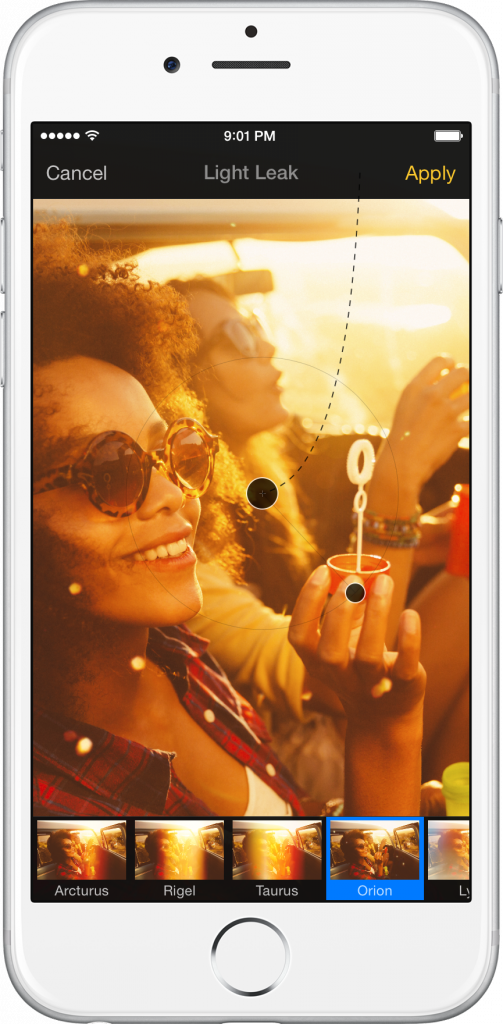 „iPhone“ skirtas „Pixelmator“: efektai