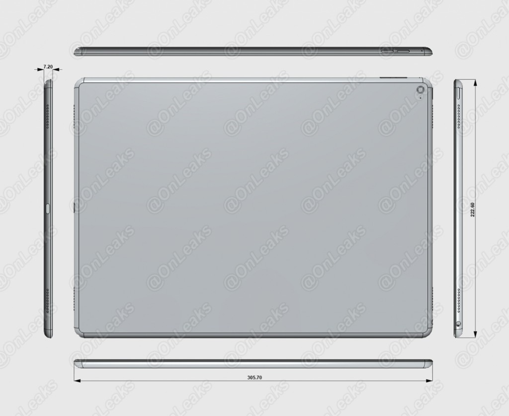 Numanomi „iPad Pro“ išmatavimai