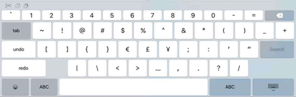 „iOS 9“ klaviatūra