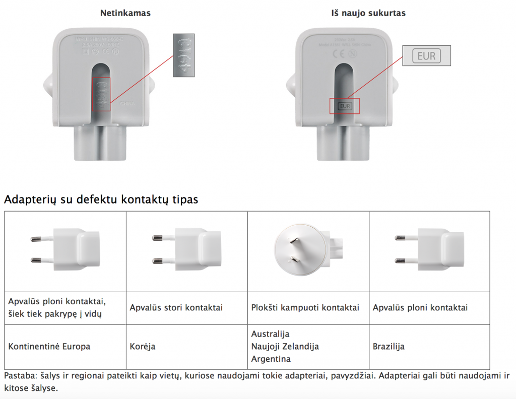 Adapterių atšaukimas