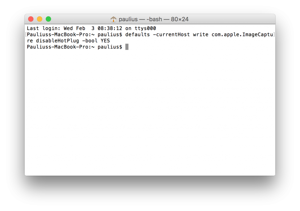 Programa „Terminal“