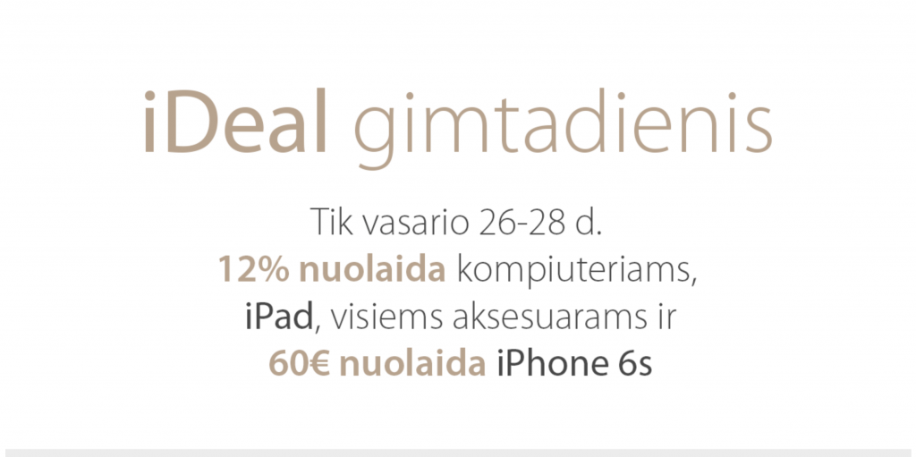 iDeal gimtadienis