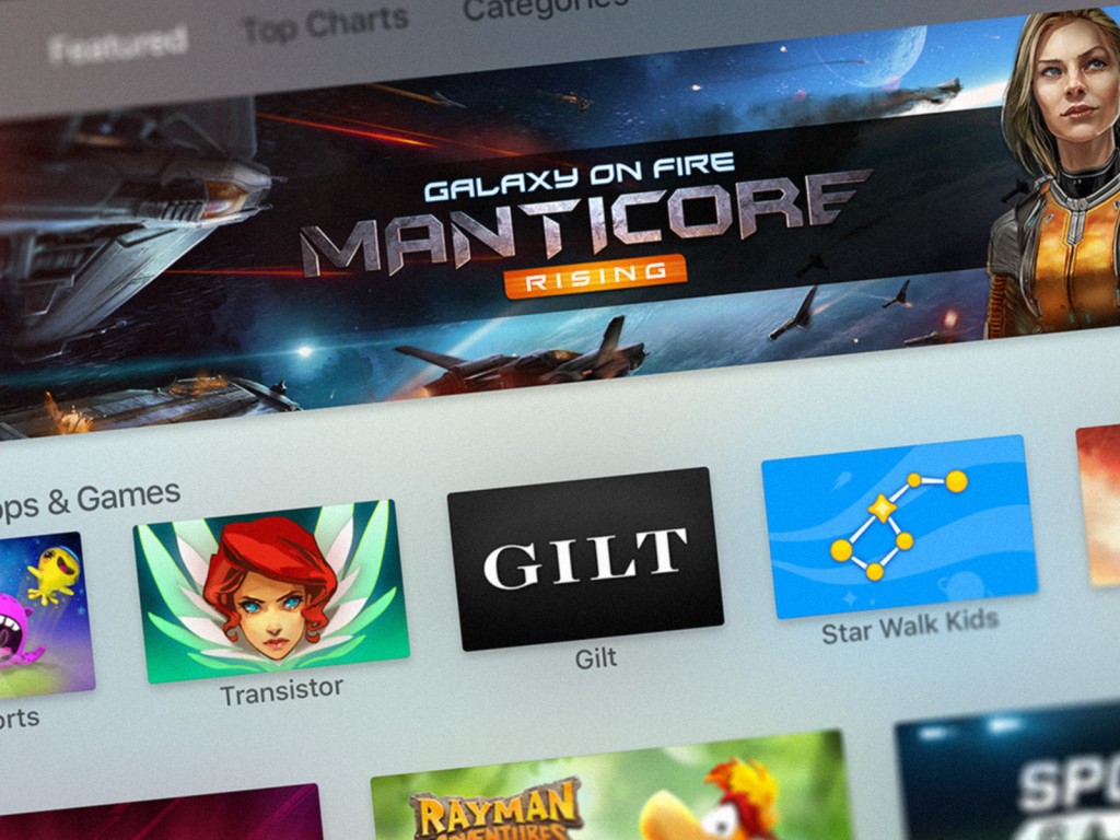 „Apple TV“ skirta „App Store“ parduotuvė